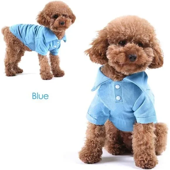 4 Pieces Dog T-Shirt, Breathable Pet Shirts, Puppy Sweatshirt Dog Clothes Outfit - Picture 3 of 7